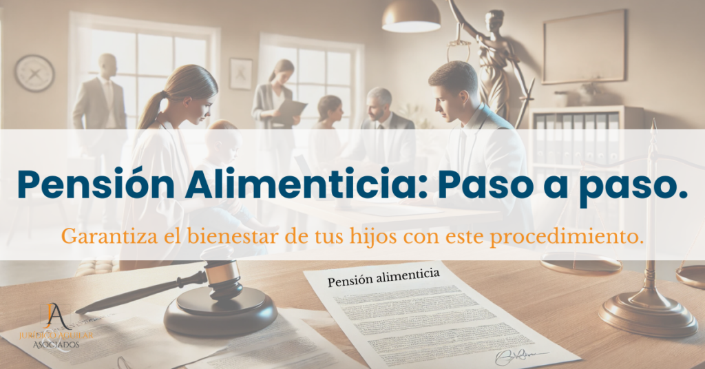 Familia revisando documentos legales para solicitar pensión alimenticia.