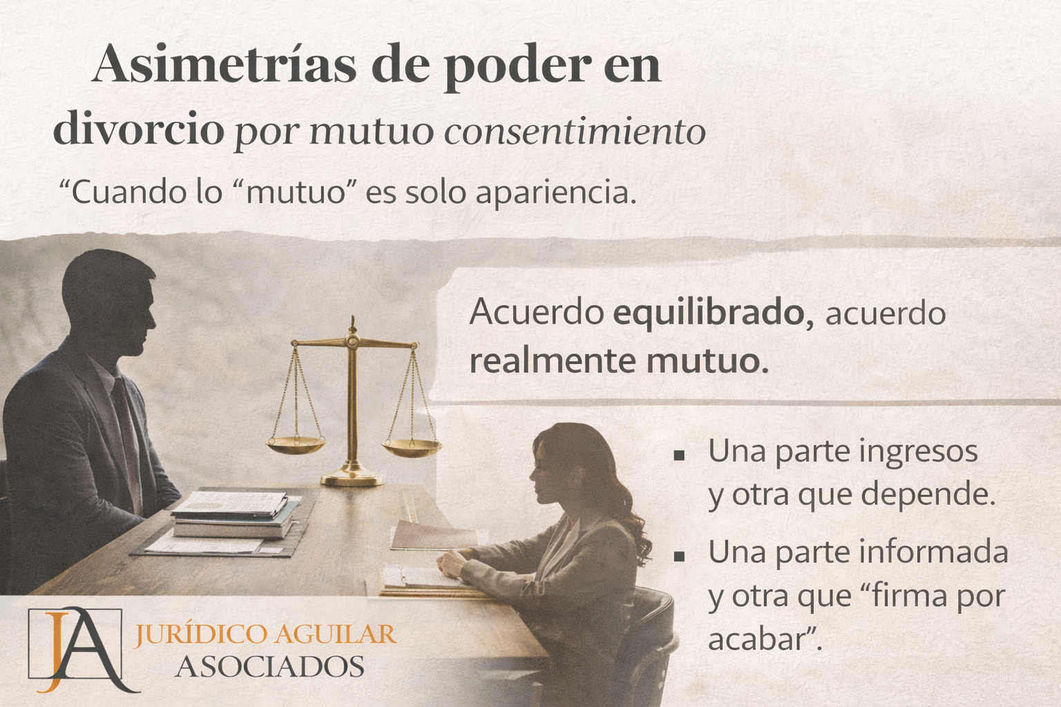asimetrías de poder en divorcio por mutuo consentimiento