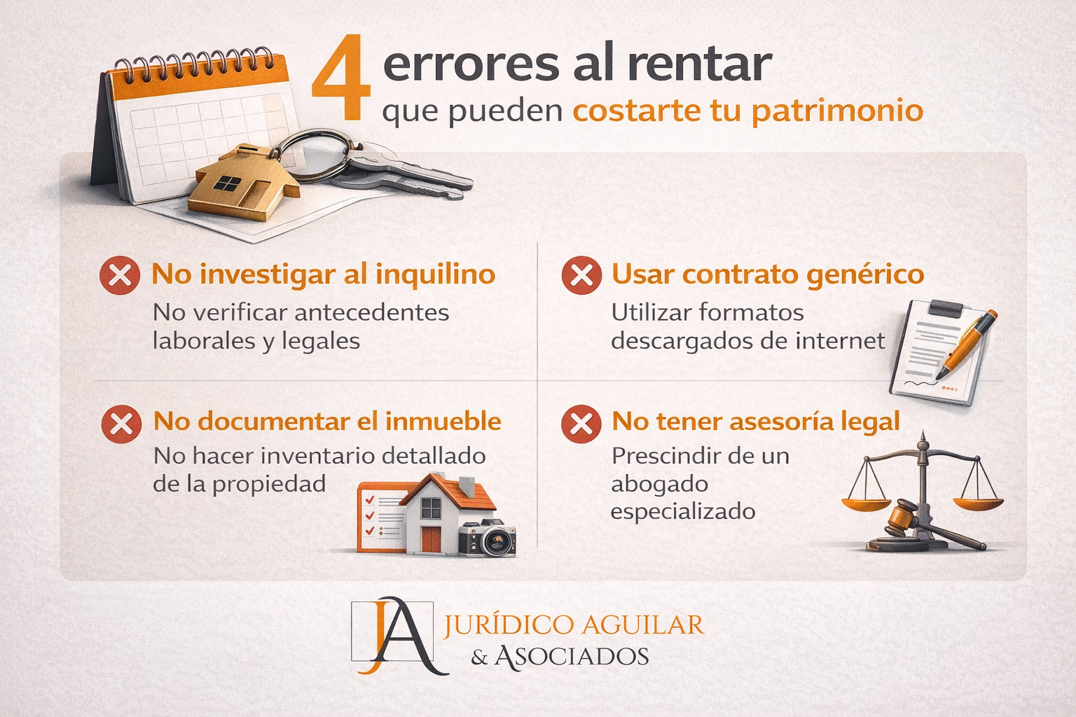 Errores comunes al rentar una propiedad en el arrendamiento en México
